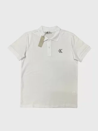 Calvin K. Monologo Polo T-shirt – Beyaz