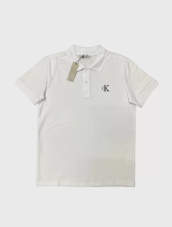 Calvin K. Monologo Polo T-shirt – Beyaz