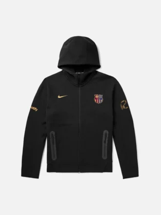 FC Barcelona x Tech Fleece Full-Zip Hoodie – Siyah