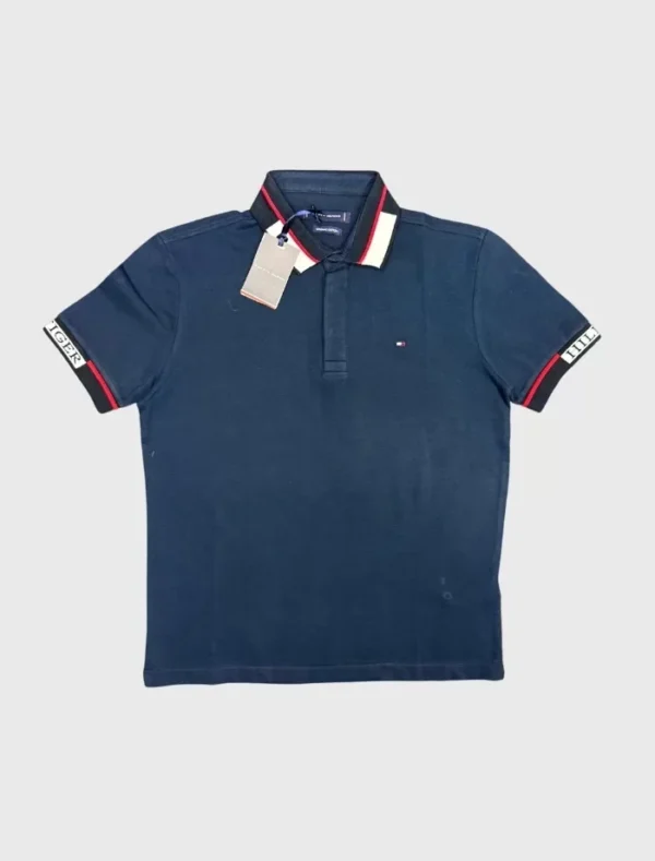 TOMMY H. Neck Smb Polo T-shirt – Lacivert