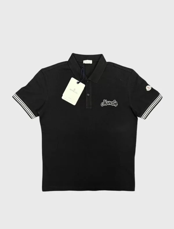 MNCLR Script Polo T-shirt – Siyah