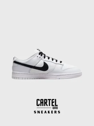 N Dunk Low Sneaker – White / Black Logo