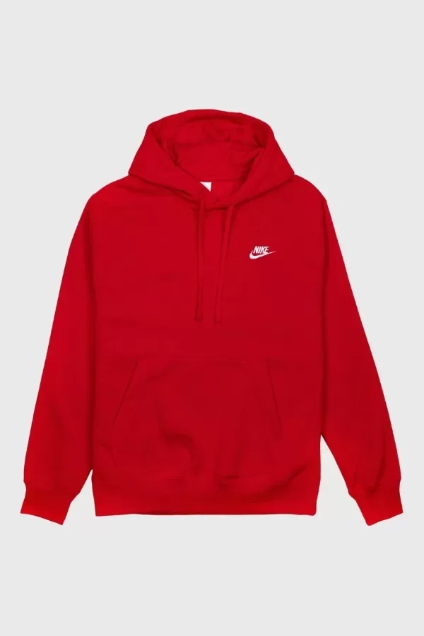 NSW Club Fleece Kapüşonlu Hoodie – Kırmızı