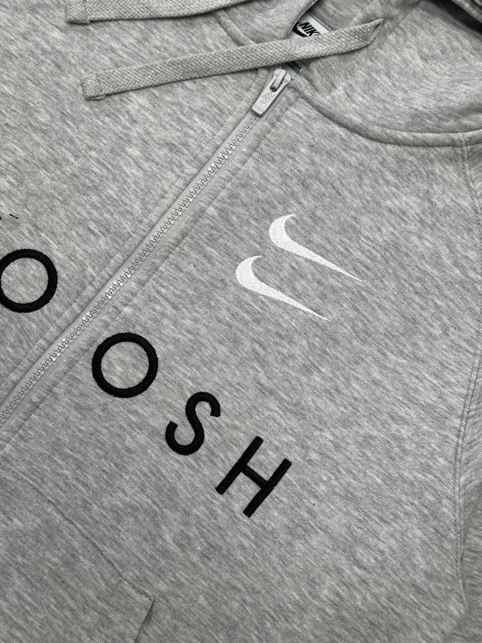 NSW Double Swoosh Full-Zip Hoodie – Gri - Görsel 4