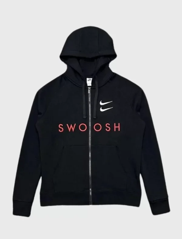 NSW Double Swoosh Full-Zip Hoodie – Siyah