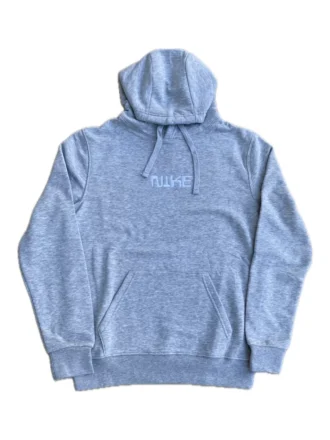 NSW NK Font Kapüşonlu Hoodie – Gri