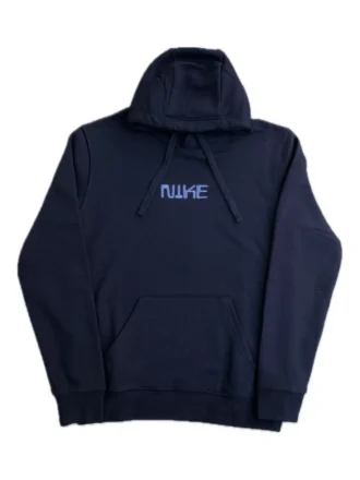 NSW NK Font Kapüşonlu Hoodie – Siyah