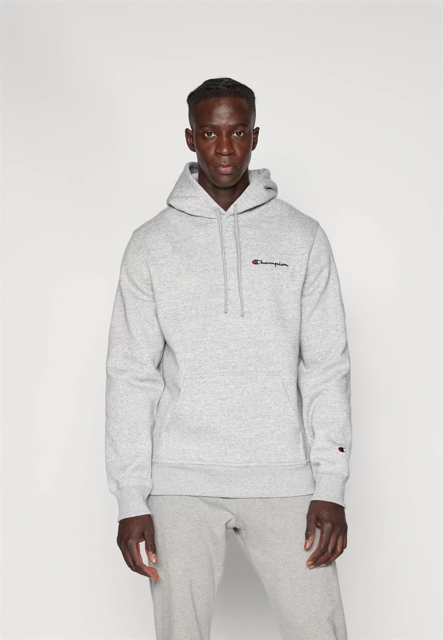 CHMPN Basic Logo Hoodie - Gri - Görsel 3