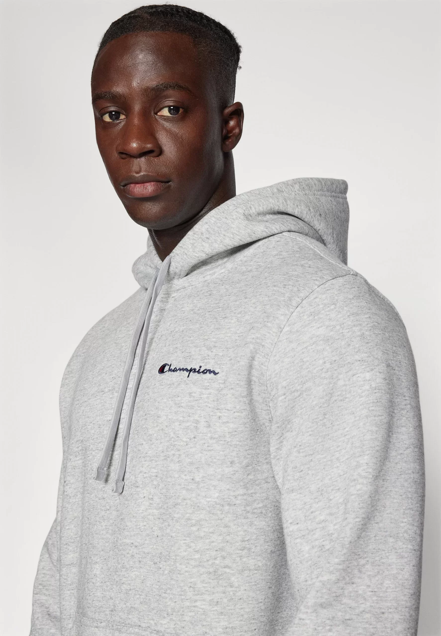 CHMPN Basic Logo Hoodie - Gri - Görsel 2