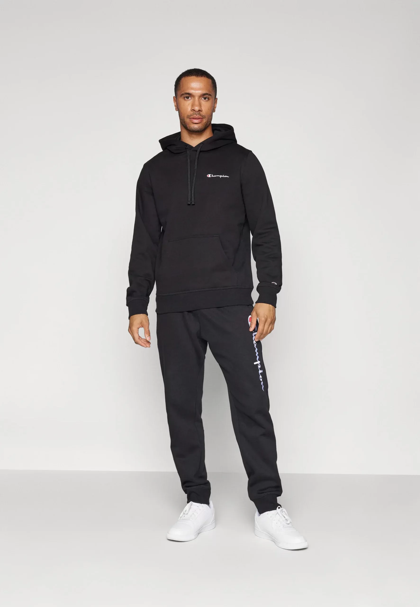 CHMPN Basic Logo Hoodie - Siyah - Görsel 3