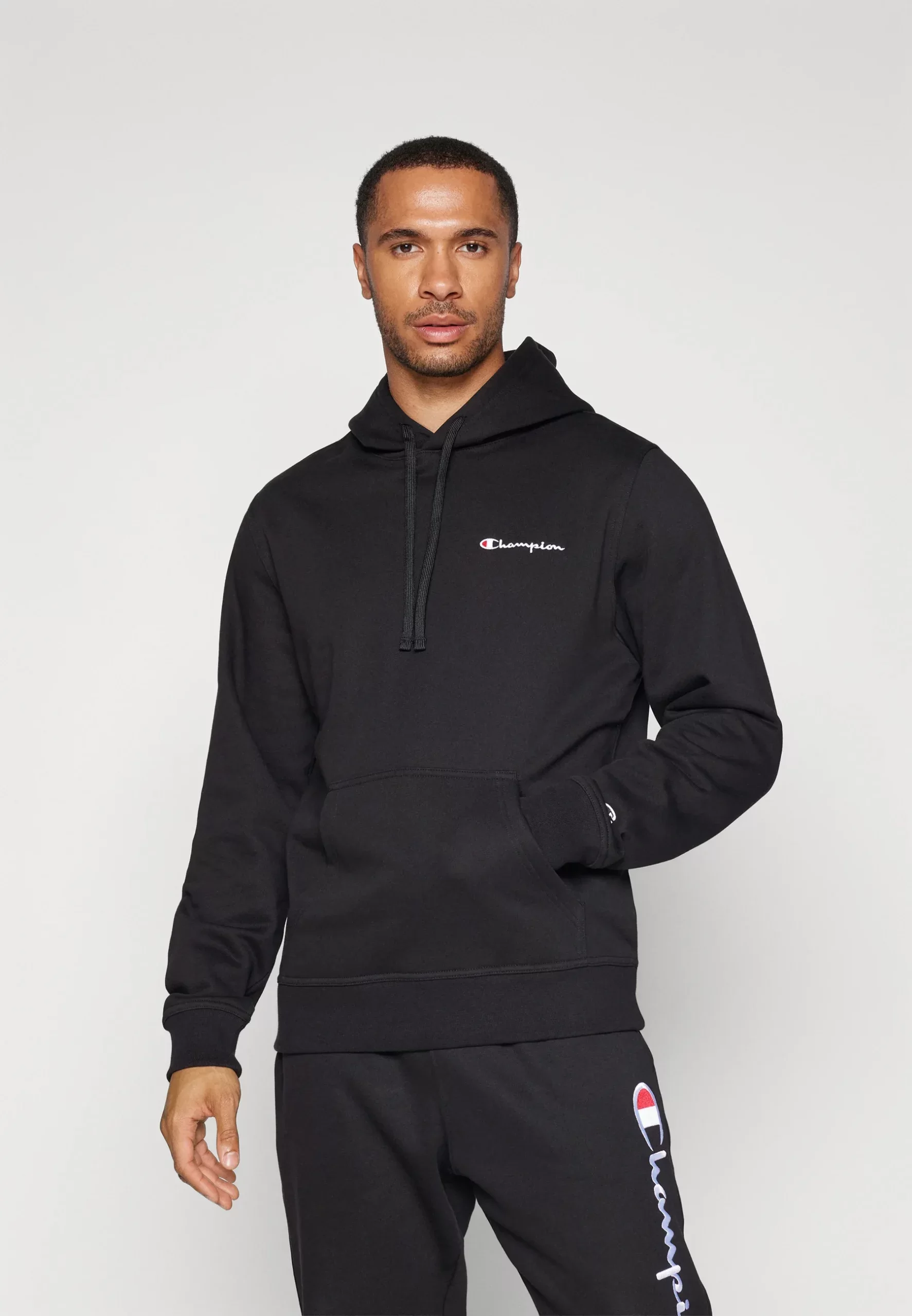 CHMPN Basic Logo Hoodie - Siyah - Görsel 2