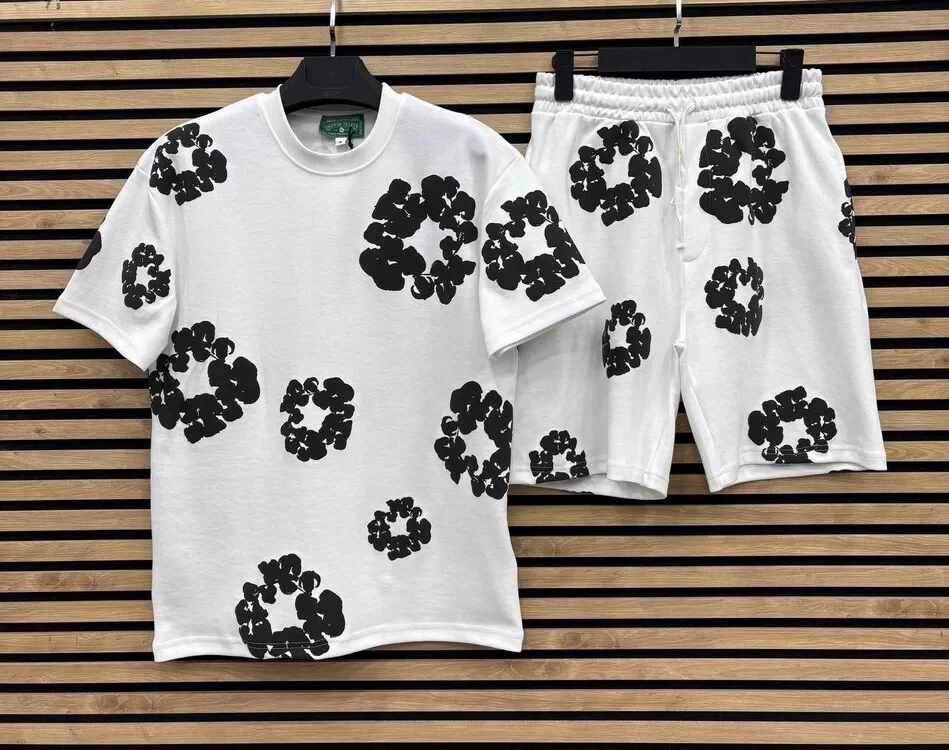 Denim Tears T-shirt & Şort Takımı - Beyaz - Görsel 2