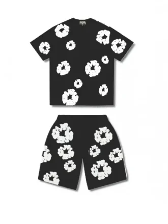 Denim Tears T-shirt & Şort Takımı - Füme