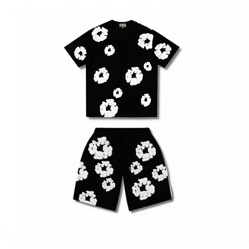 Denim Tears T-shirt & Şort Takımı - Siyah