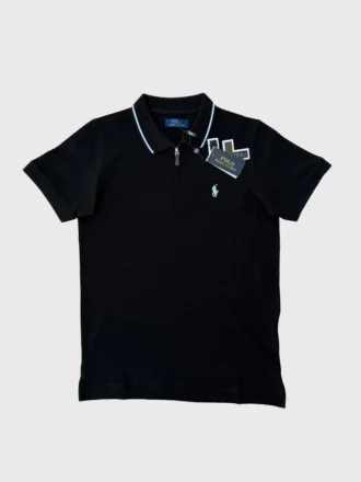 Ralph L. Half-Zip Polo T-shirt – Siyah
