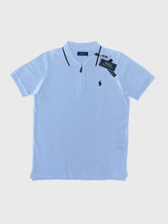 Ralph L. Half-Zip Polo T-shirt – Beyaz