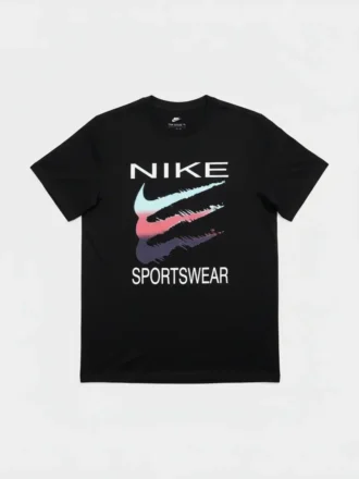 NSW Three Color Swoosh T-shirt - Siyah